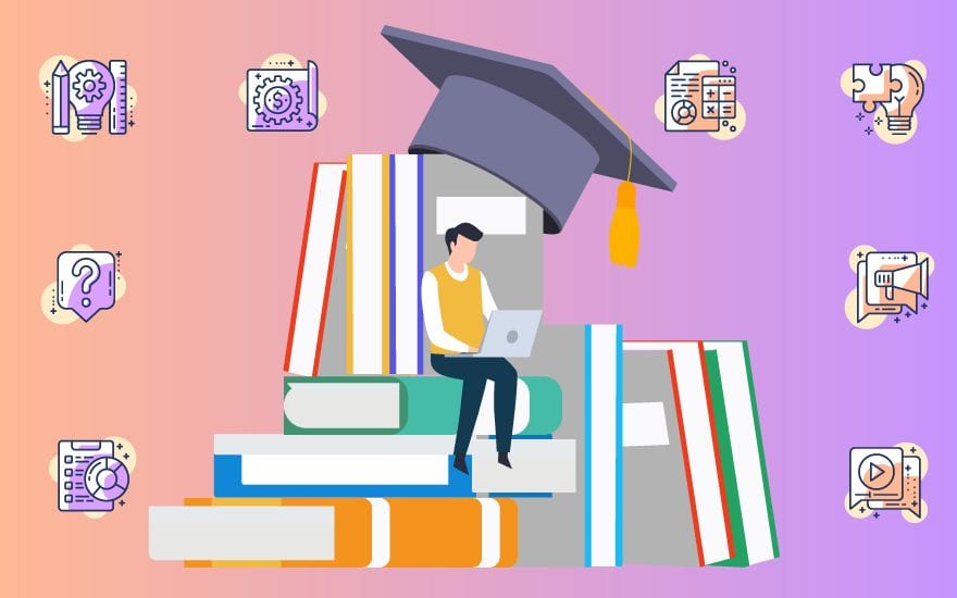 Illustration representing academic resources